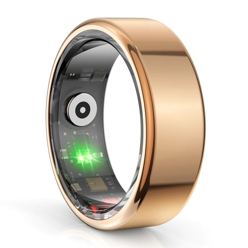 Smart Ring Titanium Steel Shell Health Monitoring, Waterproof, Multi-Sport Modes