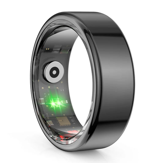 Smart Ring Titanium Steel Shell Health Monitoring, Waterproof, Multi-Sport Modes