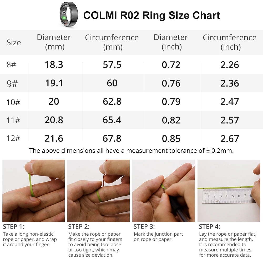 Smart Ring Titanium Steel Shell Health Monitoring, Waterproof, Multi-Sport Modes